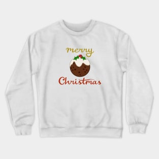 Merry Christmas+Pudding Illustration Crewneck Sweatshirt